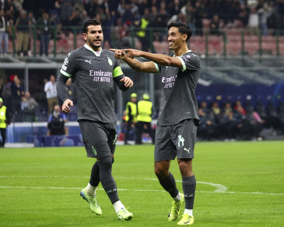 赖因德斯双响普利西奇破门 米兰3-1十人布鲁日