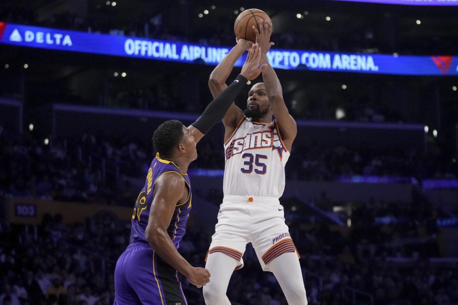 詹眉合砍56分杜兰特30分 湖人22分逆转太阳