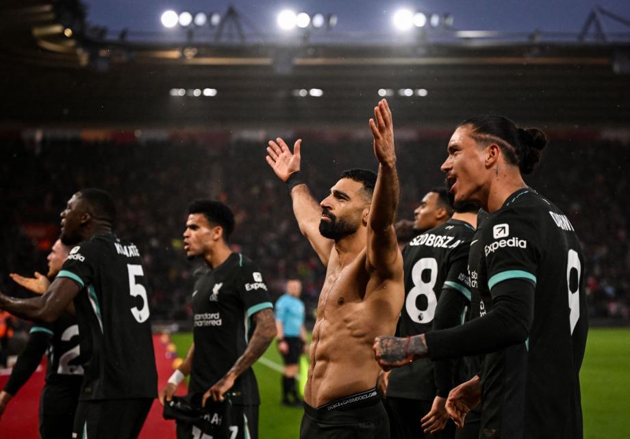 英超-萨拉赫双响 利物浦3-2客胜南安普敦8分领跑