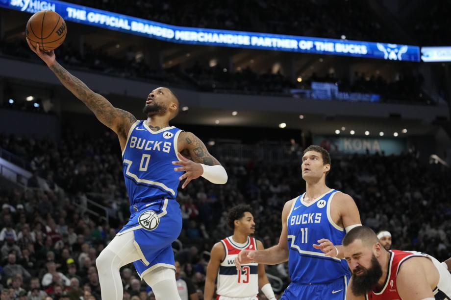 NBA-奇才114-124雄鹿 字母哥42分12板11助