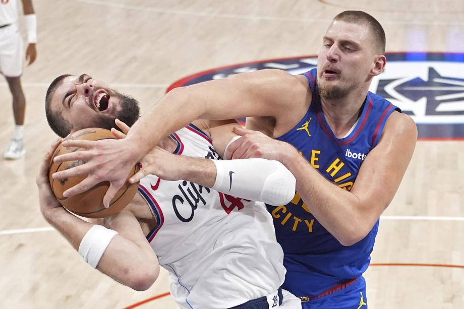 哈登39+11+9约基奇三双 快船险胜掘金