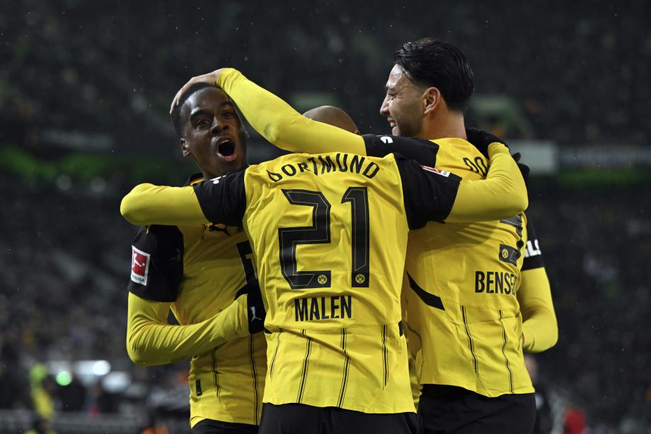 吉腾斯破门格罗斯送点 多特蒙德1-1战平门兴