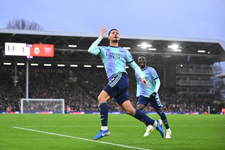 英超-萨卡绝杀被吹 阿森纳1-1富勒姆