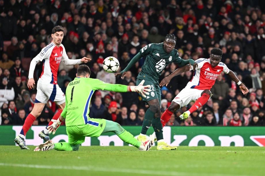 欧冠-萨卡2射1传 阿森纳3-0摩纳哥2连胜升至第3