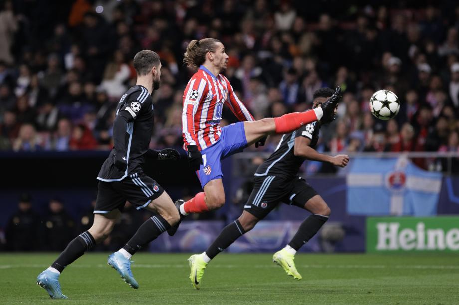 欧冠-格里兹曼连场双响 马竞3-1布拉迪斯拉发