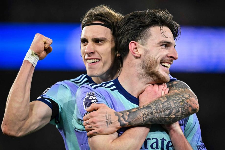 英超-热苏斯双响 阿森纳5-1大胜水晶宫