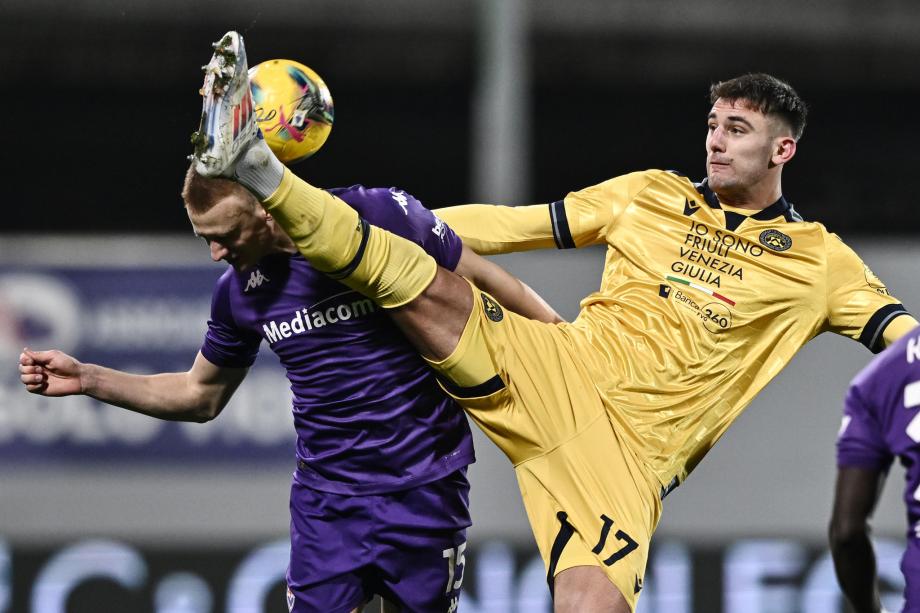 卢卡、托万建功基恩破门 乌迪内斯2-1佛罗伦萨