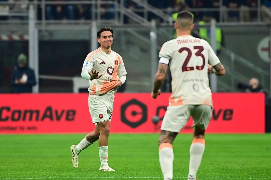 赖因德斯进球迪巴拉破门 米兰主场战平罗马