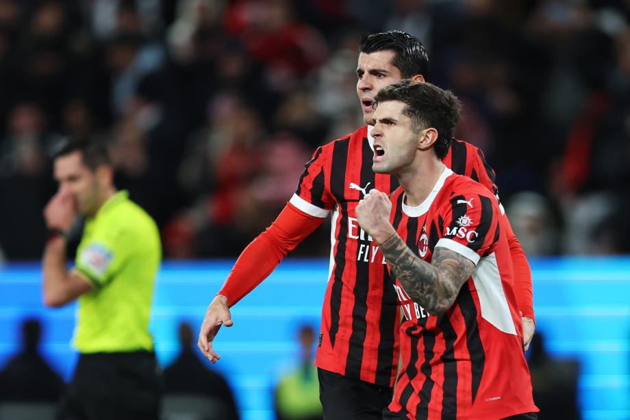 意超杯-AC米兰2-1逆转尤文晋级决赛 将与国米争冠