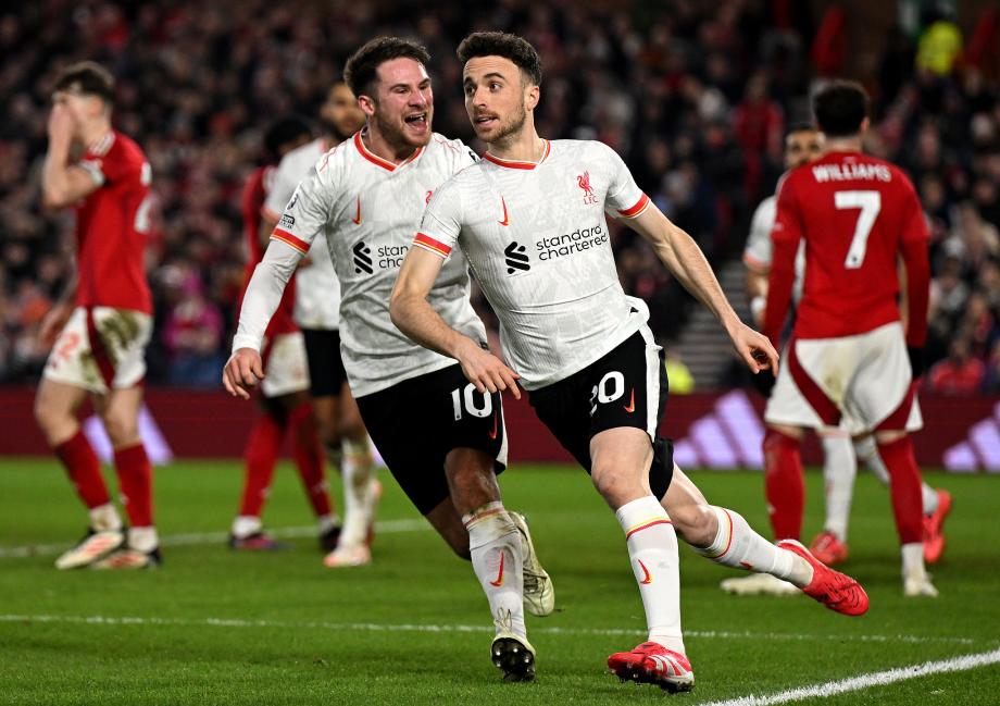 英超-若塔替补救 利物浦1-1森林联赛两连平