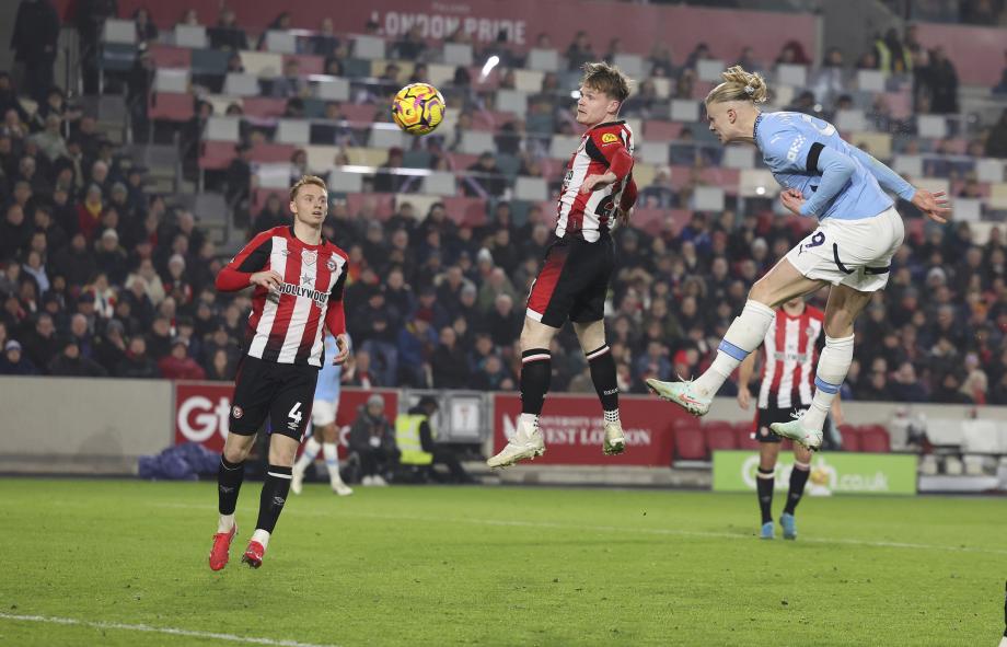 英超-福登双响 曼城连丢两球2-2遭布伦特福德绝平