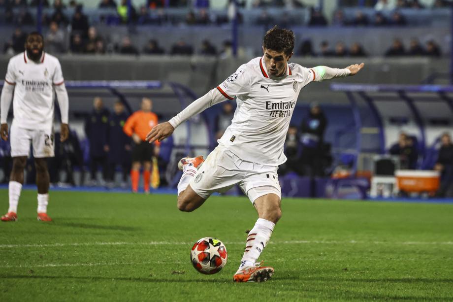 欧冠-普利西奇破门 10人米兰1-2萨格勒布迪纳摩