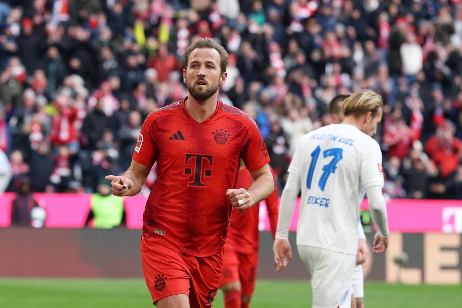 德甲-凯恩双响 拜仁4-3险胜基尔迎联赛6连胜