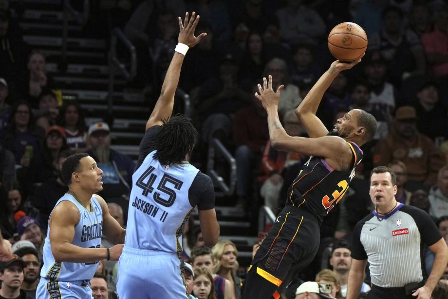 莫兰特26分杜兰特生涯3万分 灰熊险胜太阳