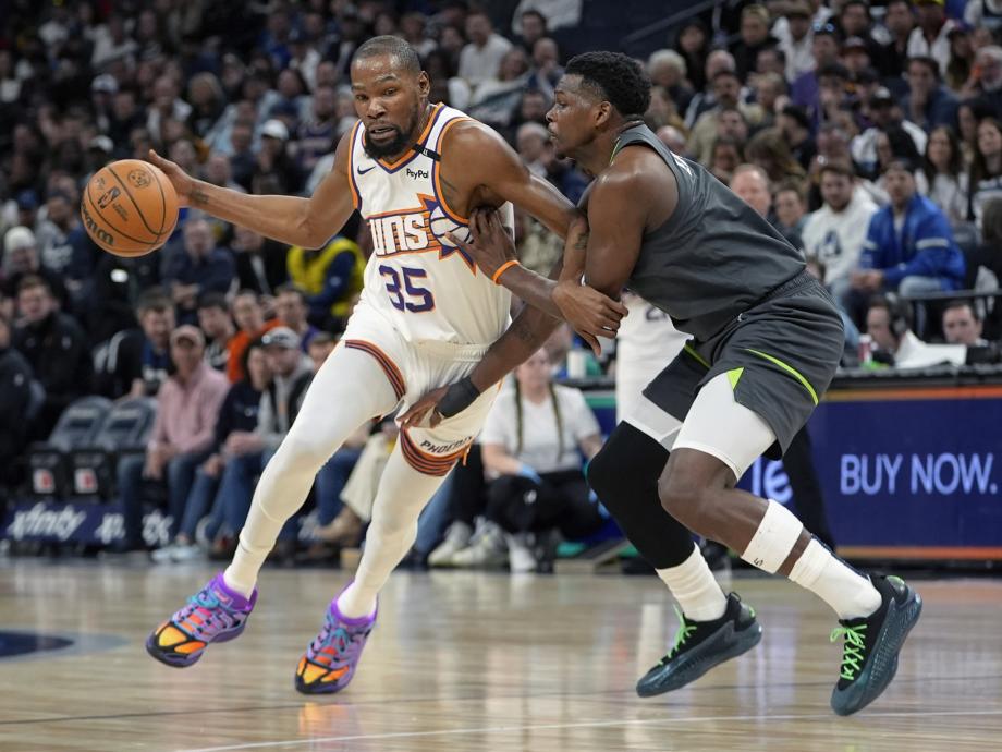 爱德华兹20分杜兰特23+6 森林狼常规赛横扫太阳