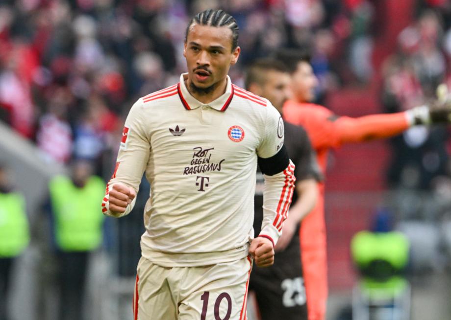 德甲-萨内梅开二度凯恩传射 拜仁主场3-2圣保利