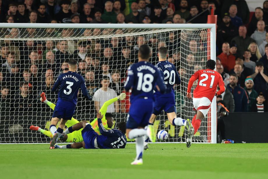 诺丁汉森林1-0曼联 伊兰加破旧主