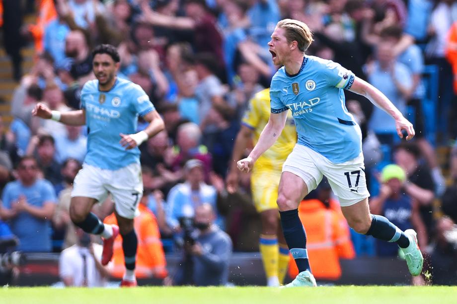 德布劳内传射建功 曼城5-2逆转水晶宫