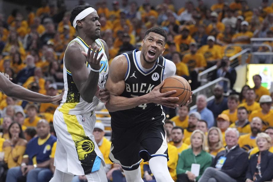 西亚卡姆25+7字母哥36+12 步行者大胜雄鹿