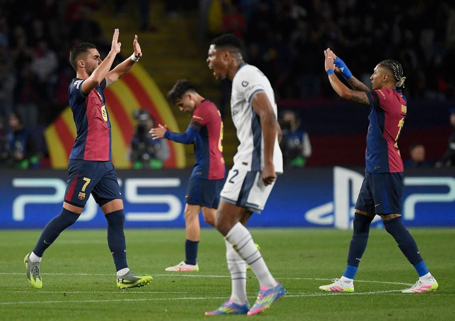 邓弗里斯2射1传亚马尔费兰破门 巴萨3-3国米