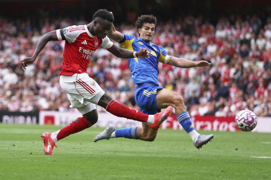 英超-萨卡破门哲凯赖什双响 阿森纳5-0大胜利兹联