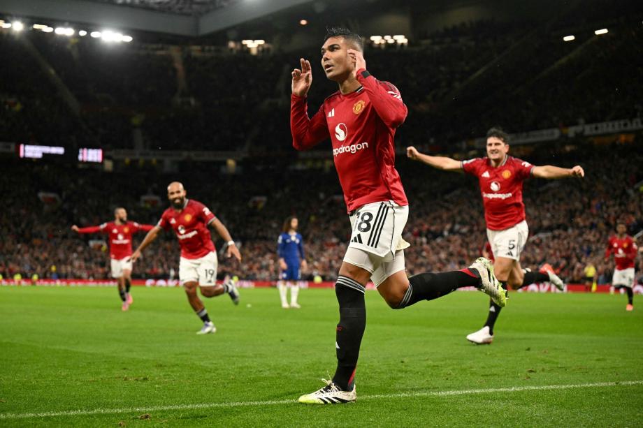 英超-B费、卡塞米罗破门 十人曼联2-1十人切尔西