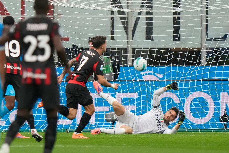 普利西奇传射埃斯图皮尼安送点 米兰2-1那不勒斯