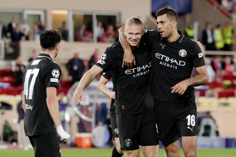 哈兰德双响尼科·冈萨雷斯送点 曼城2-2摩纳哥