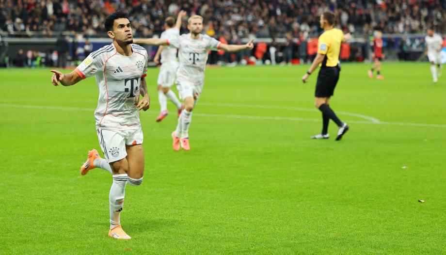 德甲-迪亚斯双响凯恩破门 拜仁3-0法兰克福