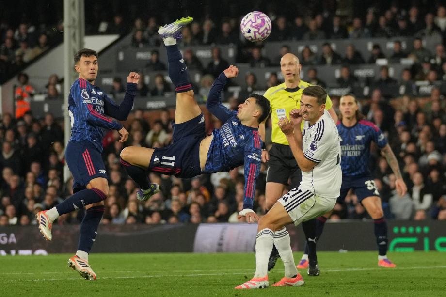 加布里埃尔助攻特罗萨德进球 阿森纳1-0富勒姆