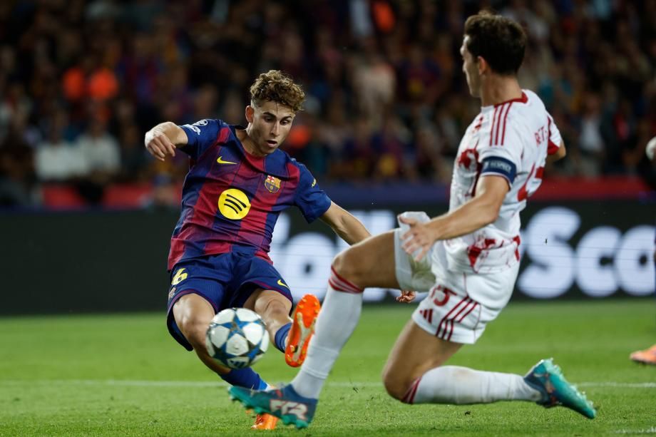 费尔明戴帽拉什福德双响 巴萨6-1奥林匹亚科斯