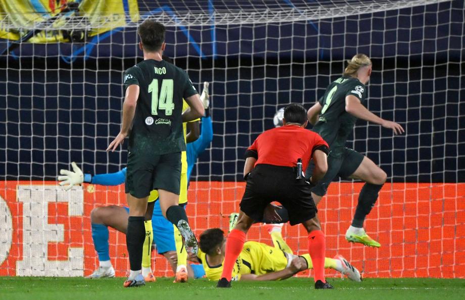 欧冠-哈兰德进球B席建功 曼城2-0比利亚雷亚尔