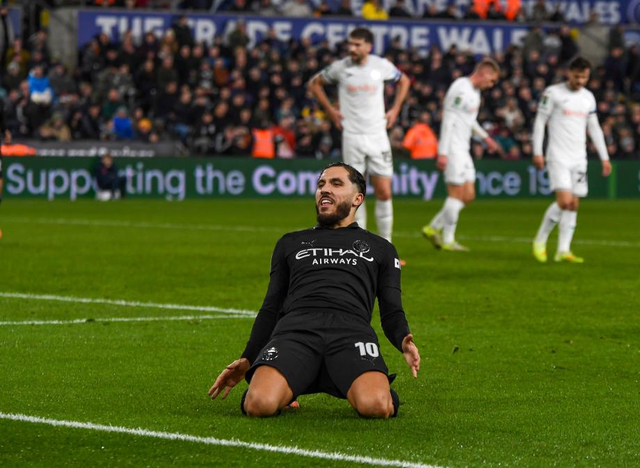 联赛杯-多库马尔穆什破门 曼城3-1斯旺西进八强