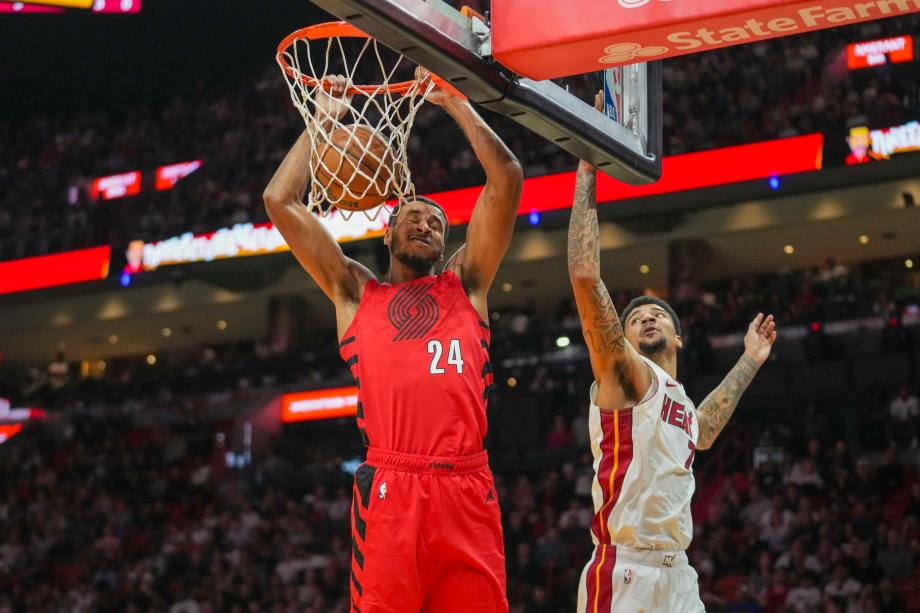 约维奇29分阿夫迪亚33分11板 热火险胜开拓者