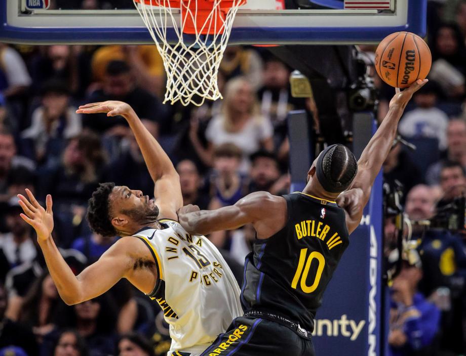 巴特勒21+9库里继续缺阵 勇士主场大胜步行者