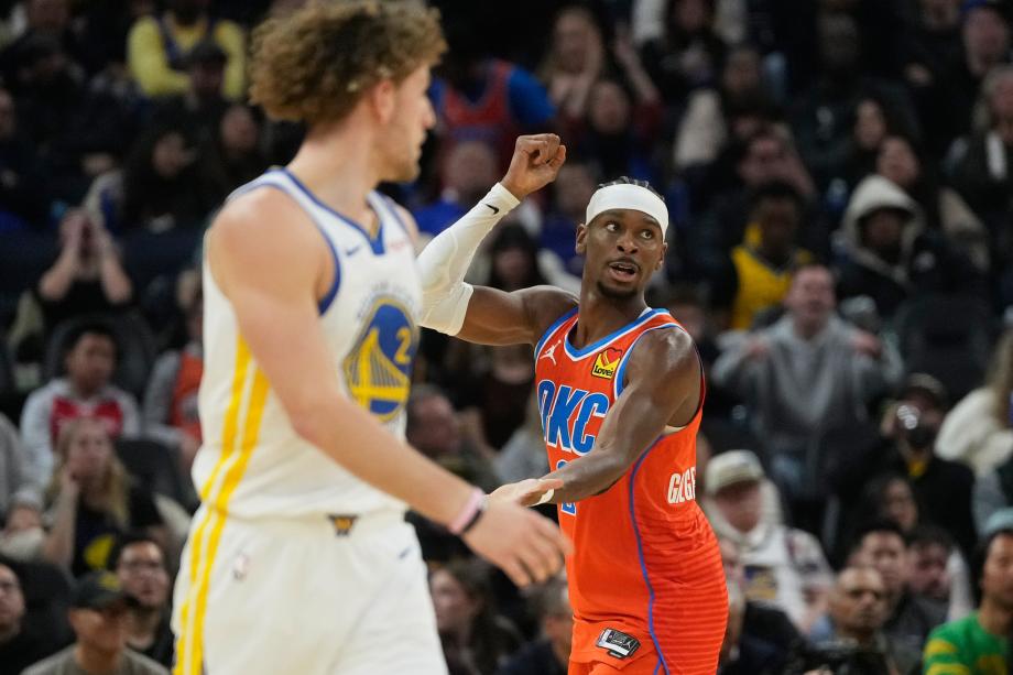 亚历山大38分 雷霆拒逆转击败勇士豪取13连胜