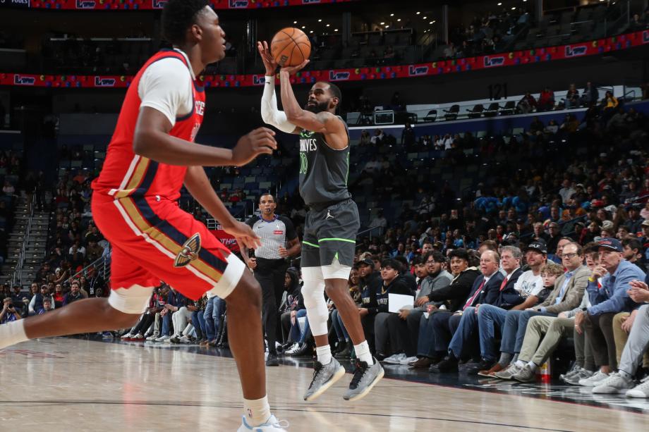 兰德尔28+9墨菲21+7+8 森林狼双杀鹈鹕迎四连胜