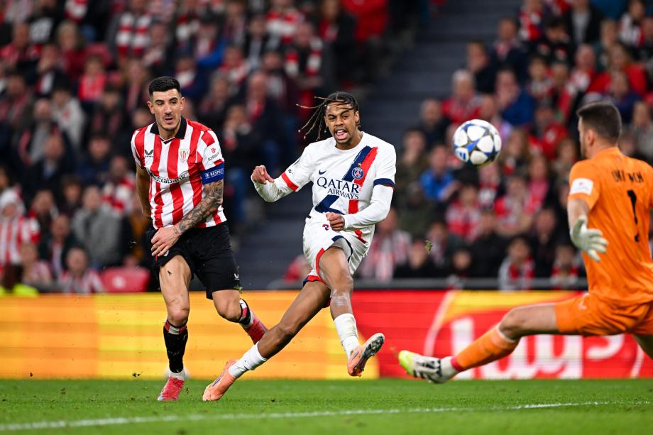 欧冠：巴尔科拉中框 大巴黎客场战平毕尔巴鄂竞技