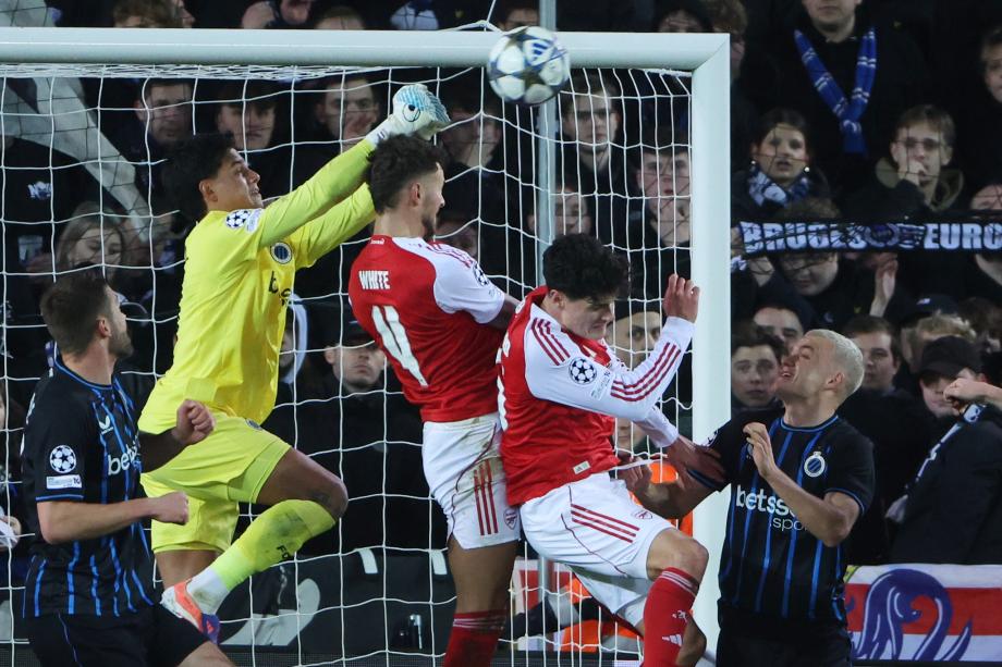 欧冠：马杜埃凯双响 阿森纳3-0布鲁日6战全胜领跑