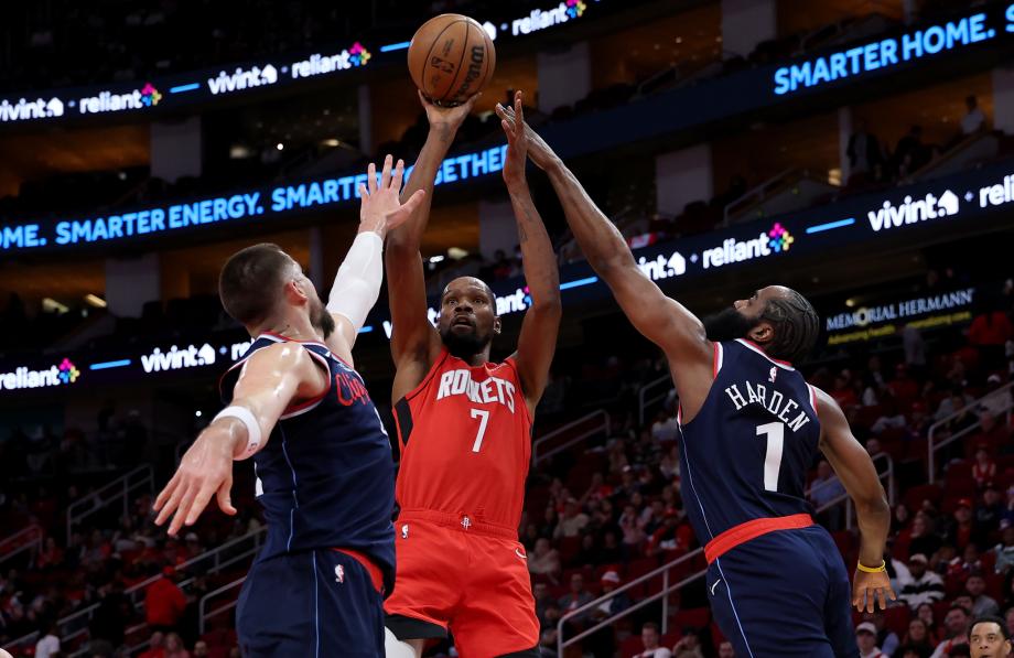 [图]杜兰特16分申京22+15 哈登22+7火箭险胜快船