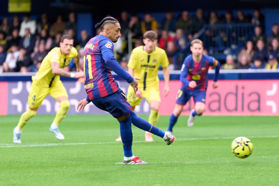 西甲-拉菲尼亚、亚马尔破门 巴萨2-0比利亚雷亚尔