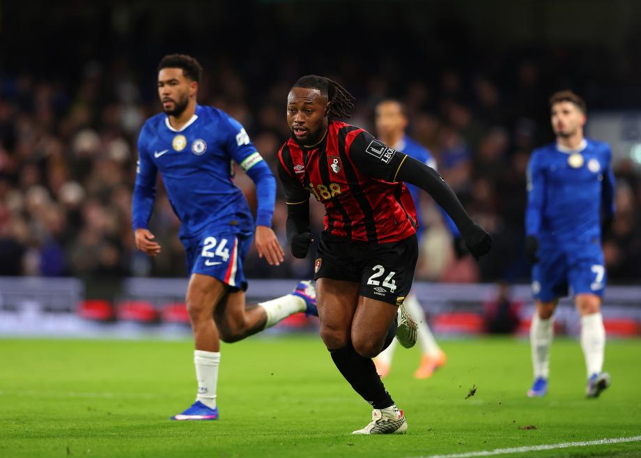 英超：切尔西2-2伯恩茅斯 塞梅诺梅开二度