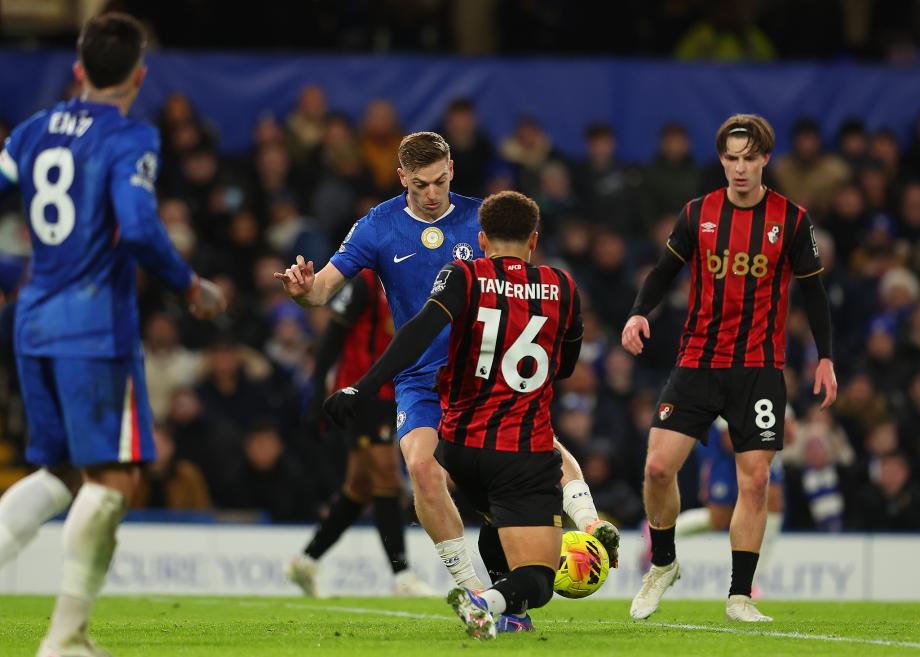 英超：切尔西2-2伯恩茅斯 塞梅诺梅开二度