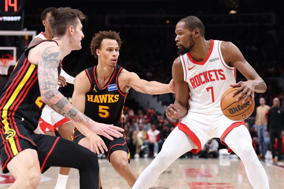 杜兰特31+5麦科勒姆23+5 火箭战胜老鹰