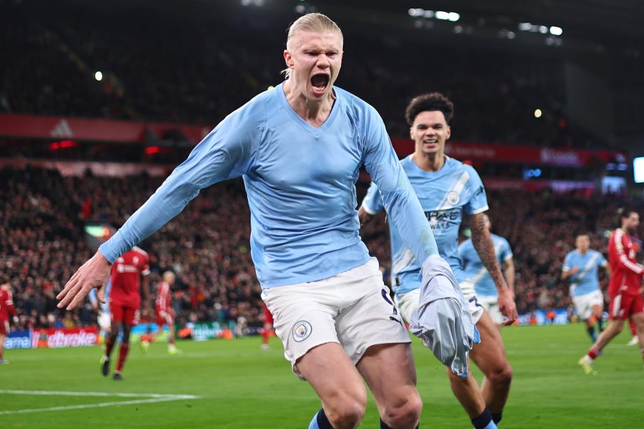 英超-B席破门哈兰德绝杀 曼城2-1逆转利物浦