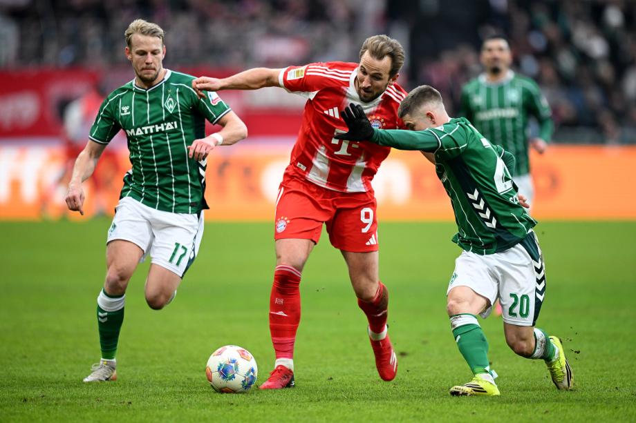 德甲-凯恩双响格雷茨卡建功 拜仁3-0完胜不来梅