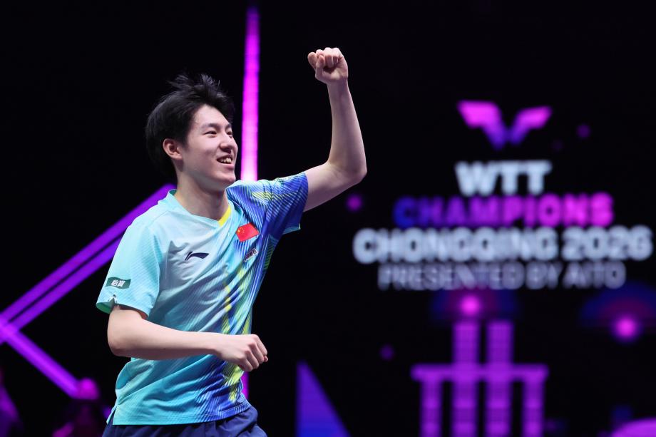 [图]WTT重庆冠军赛：温瑞博3-1逆转莫雷加德晋级八强欧洲投注站体育信息