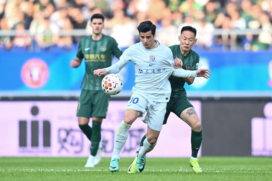 特谢拉破门王钰栋进球 上海申花战平浙江队