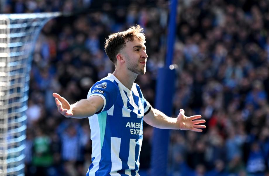 英超：维尔贝克梅开二度 利物浦1-2布赖顿