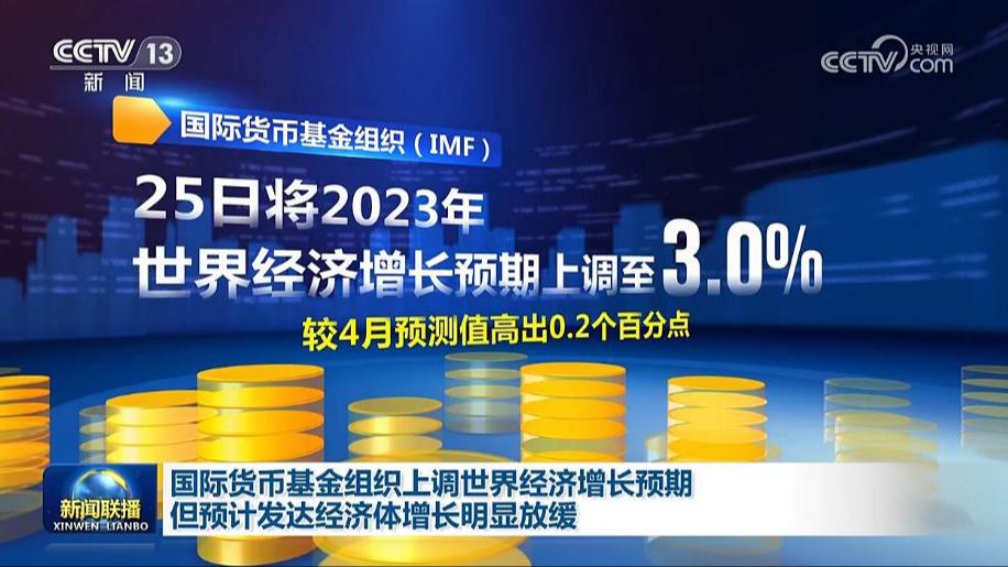 国际货币基金组织上调世界经济增长预期 但预计发达经济体增长明显放缓